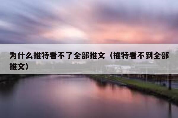 为什么推特看不了全部推文（推特看不到全部推文） 第1张
