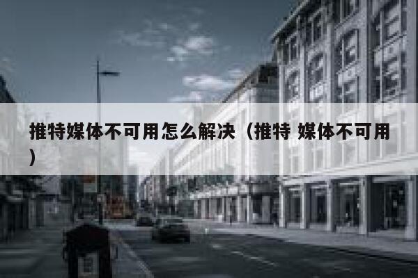推特媒体不可用怎么解决（推特 媒体不可用） 第1张