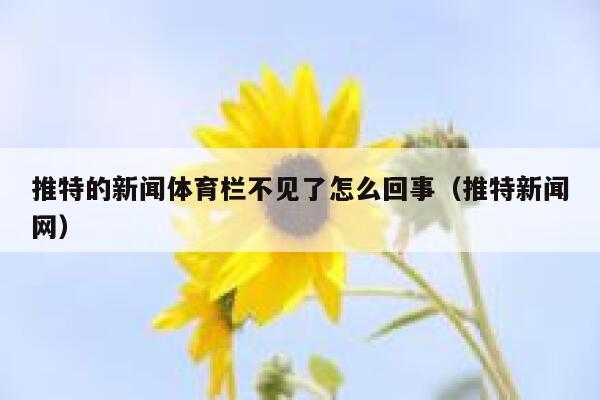 推特的新闻体育栏不见了怎么回事（推特新闻网） 第1张