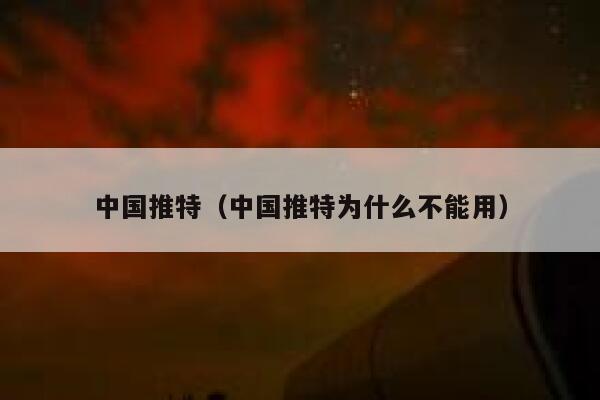 中国推特（中国推特为什么不能用） 第1张