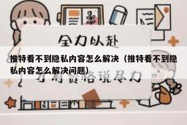 推特看不到隐私内容怎么解决（推特看不到隐私内容怎么解决问题） 第1张