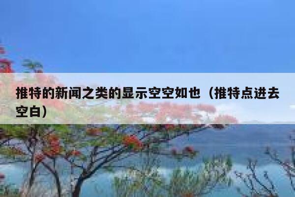 推特的新闻之类的显示空空如也（推特点进去空白） 第1张