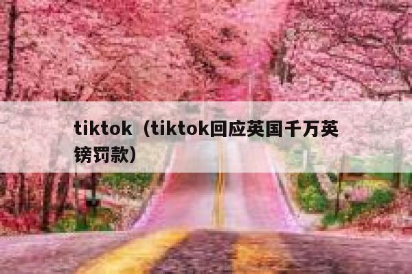 tiktok（tiktok回应英国千万英镑罚款） 第1张