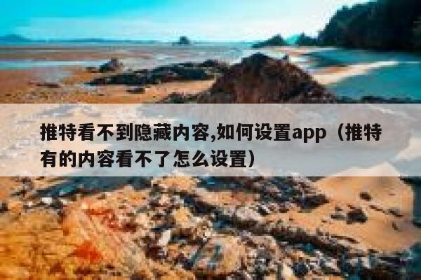 推特看不到隐藏内容,如何设置app（推特有的内容看不了怎么设置） 第1张
