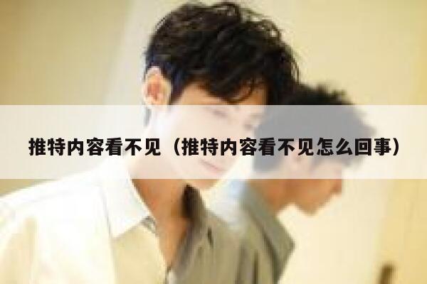 推特内容看不见（推特内容看不见怎么回事） 第1张