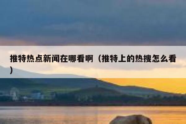 推特热点新闻在哪看啊（推特上的热搜怎么看） 第1张