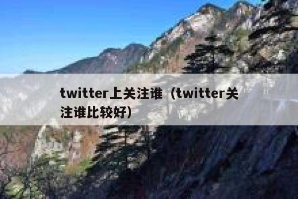 twitter上关注谁（twitter关注谁比较好） 第1张