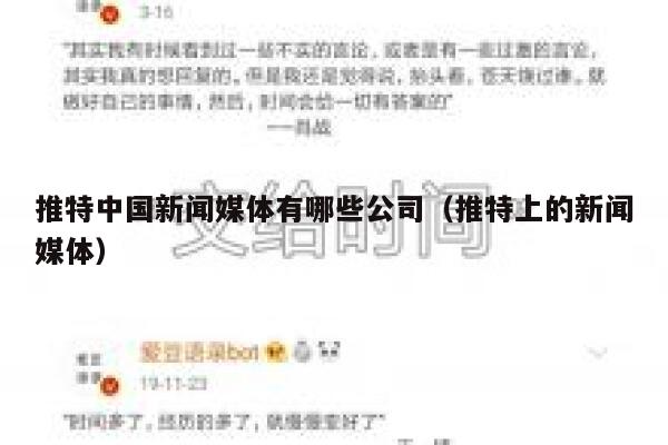 推特中国新闻媒体有哪些公司（推特上的新闻媒体） 第1张