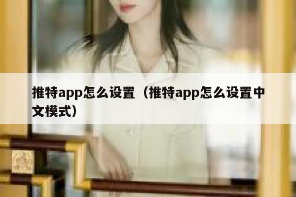 推特app怎么设置（推特app怎么设置中文模式） 第1张