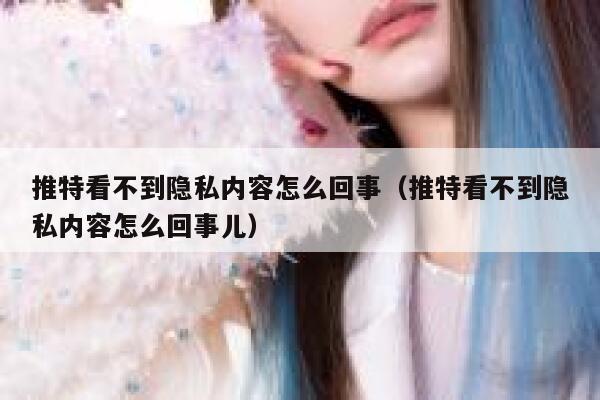 推特看不到隐私内容怎么回事（推特看不到隐私内容怎么回事儿） 第1张