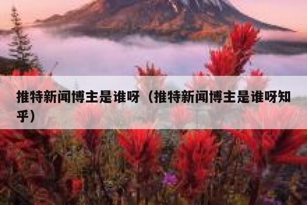 推特新闻博主是谁呀（推特新闻博主是谁呀知乎） 第1张