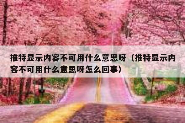 推特显示内容不可用什么意思呀（推特显示内容不可用什么意思呀怎么回事） 第1张