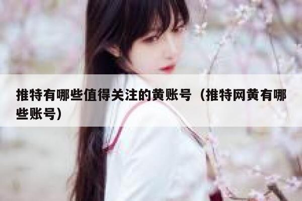 推特有哪些值得关注的黄账号（推特网黄有哪些账号） 第1张