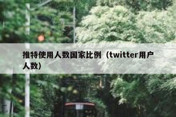 推特使用人数国家比例（twitter用户人数） 第1张