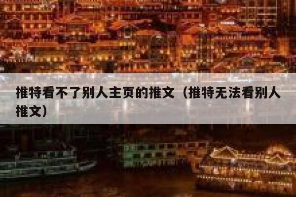 推特看不了别人主页的推文（推特无法看别人推文） 第1张