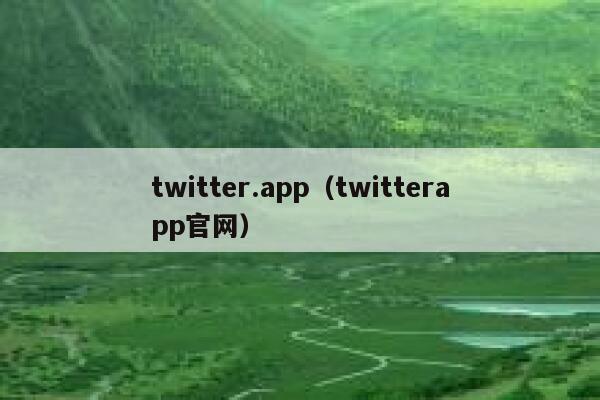 twitter.app（twitterapp官网） 第1张