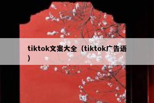 tiktok文案大全(tiktok广告语) 第1张 tiktok文案大全(tiktok广告语) 第1张