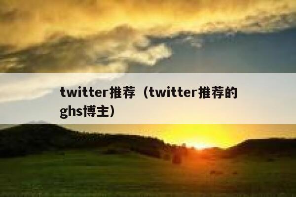 twitter推荐（twitter推荐的ghs博主） 第1张