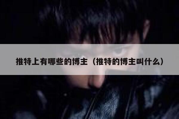 推特上有哪些的博主（推特的博主叫什么） 第1张