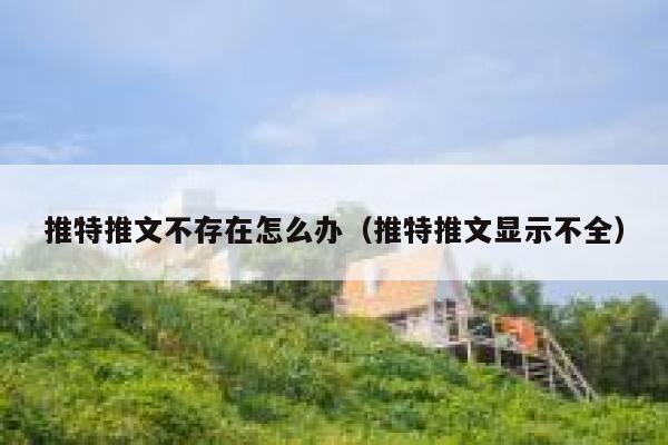 推特推文不存在怎么办（推特推文显示不全） 第1张