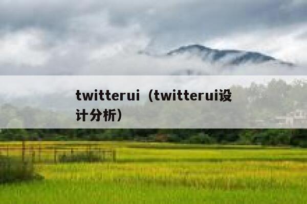 twitterui（twitterui设计分析） 第1张