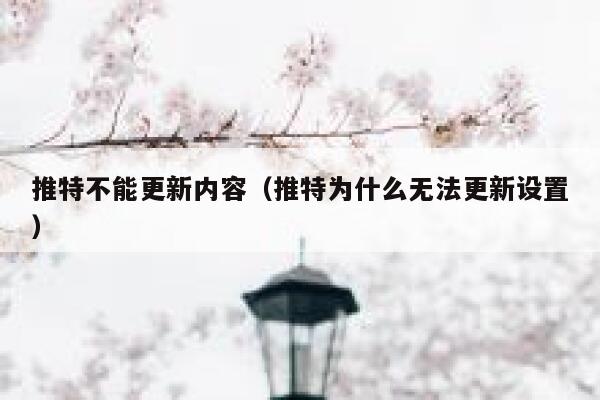 推特不能更新内容（推特为什么无法更新设置） 第1张