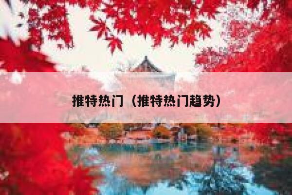 推特热门（推特热门趋势） 第1张