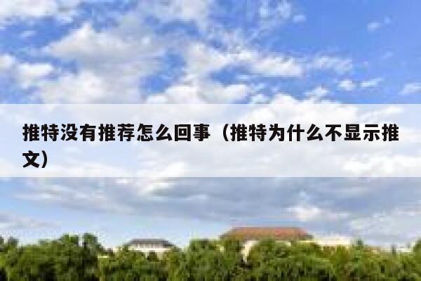 推特没有推荐怎么回事（推特为什么不显示推文） 第1张