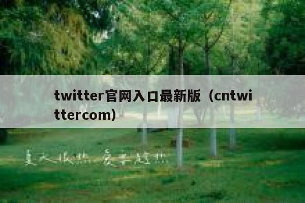 twitter官网入口最新版（cntwittercom） 第1张