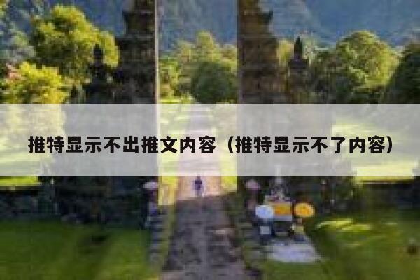 推特显示不出推文内容（推特显示不了内容） 第1张