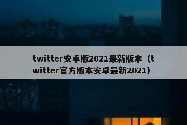 twitter安卓版2021最新版本（twitter官方版本安卓最新2021） 第1张