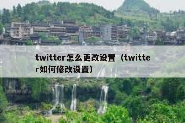 twitter怎么更改设置（twitter如何修改设置） 第1张