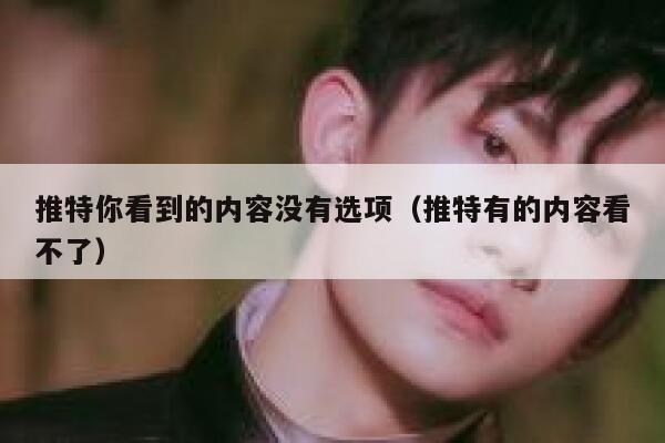 推特你看到的内容没有选项（推特有的内容看不了） 第1张