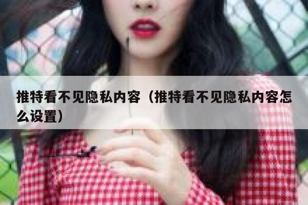 推特看不见隐私内容（推特看不见隐私内容怎么设置） 第1张