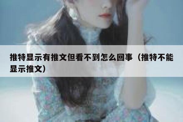 推特显示有推文但看不到怎么回事（推特不能显示推文） 第1张