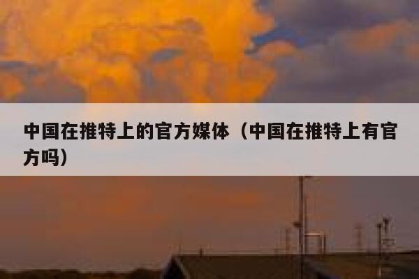 中国在推特上的官方媒体（中国在推特上有官方吗） 第1张