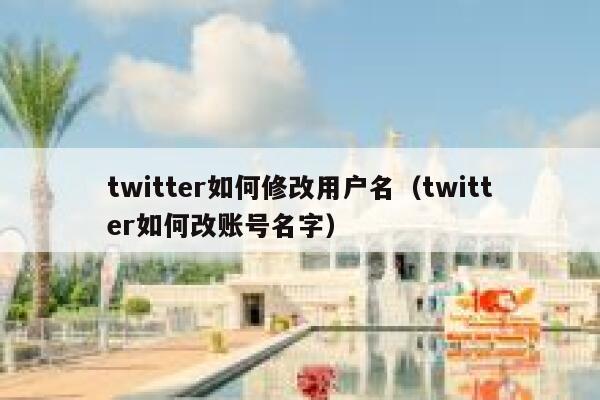 twitter如何修改用户名（twitter如何改账号名字） 第1张
