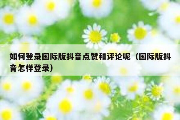 如何登录国际版抖音点赞和评论呢（国际版抖音怎样登录） 第1张