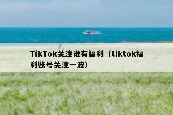 TikTok关注谁有福利（tiktok福利账号关注一波） 第1张