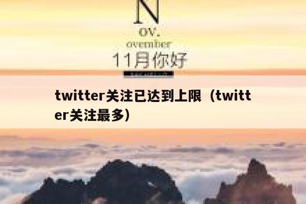 twitter关注已达到上限（twitter关注最多） 第1张