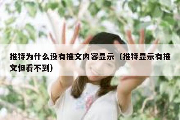 推特为什么没有推文内容显示（推特显示有推文但看不到） 第1张