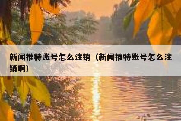 新闻推特账号怎么注销（新闻推特账号怎么注销啊） 第1张