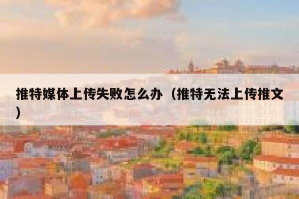推特媒体上传失败怎么办（推特无法上传推文） 第1张