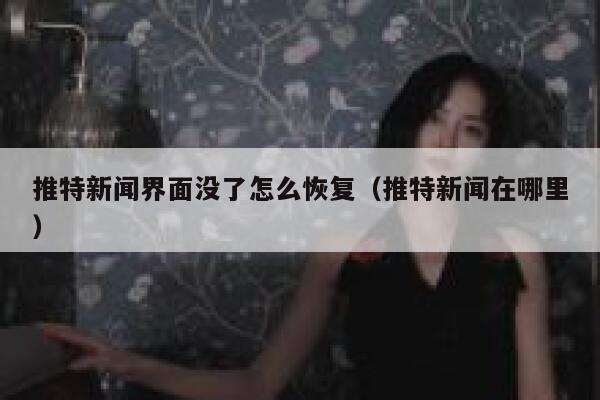 推特新闻界面没了怎么恢复（推特新闻在哪里） 第1张