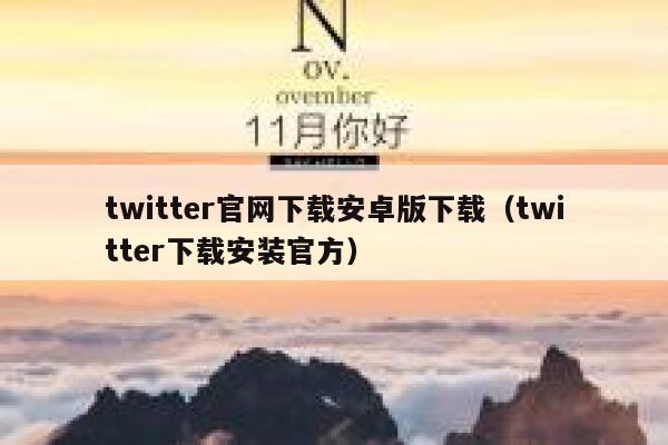 twitter官网下载安卓版下载（twitter下载安装官方） 第1张