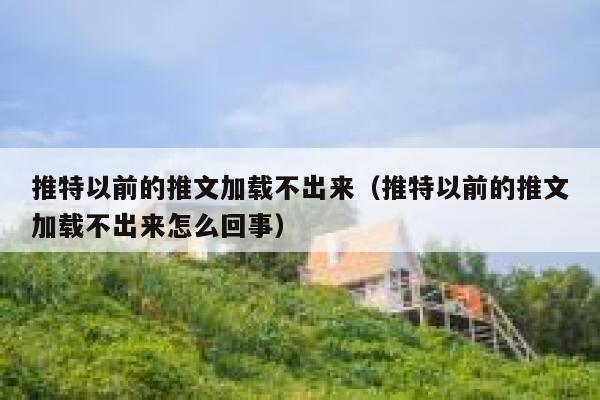 推特以前的推文加载不出来（推特以前的推文加载不出来怎么回事） 第1张