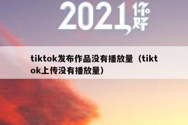 tiktok发布作品没有播放量（tiktok上传没有播放量） 第1张