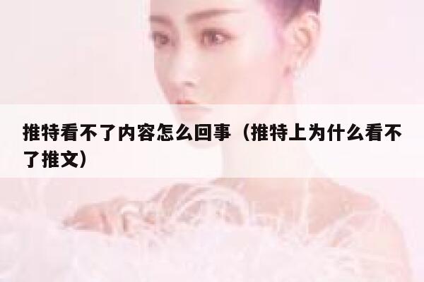 推特看不了内容怎么回事（推特上为什么看不了推文） 第1张