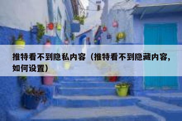 推特看不到隐私内容（推特看不到隐藏内容,如何设置） 第1张
