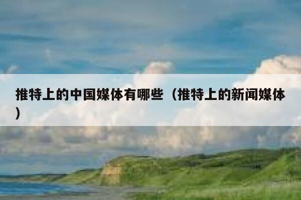 推特上的中国媒体有哪些（推特上的新闻媒体） 第1张